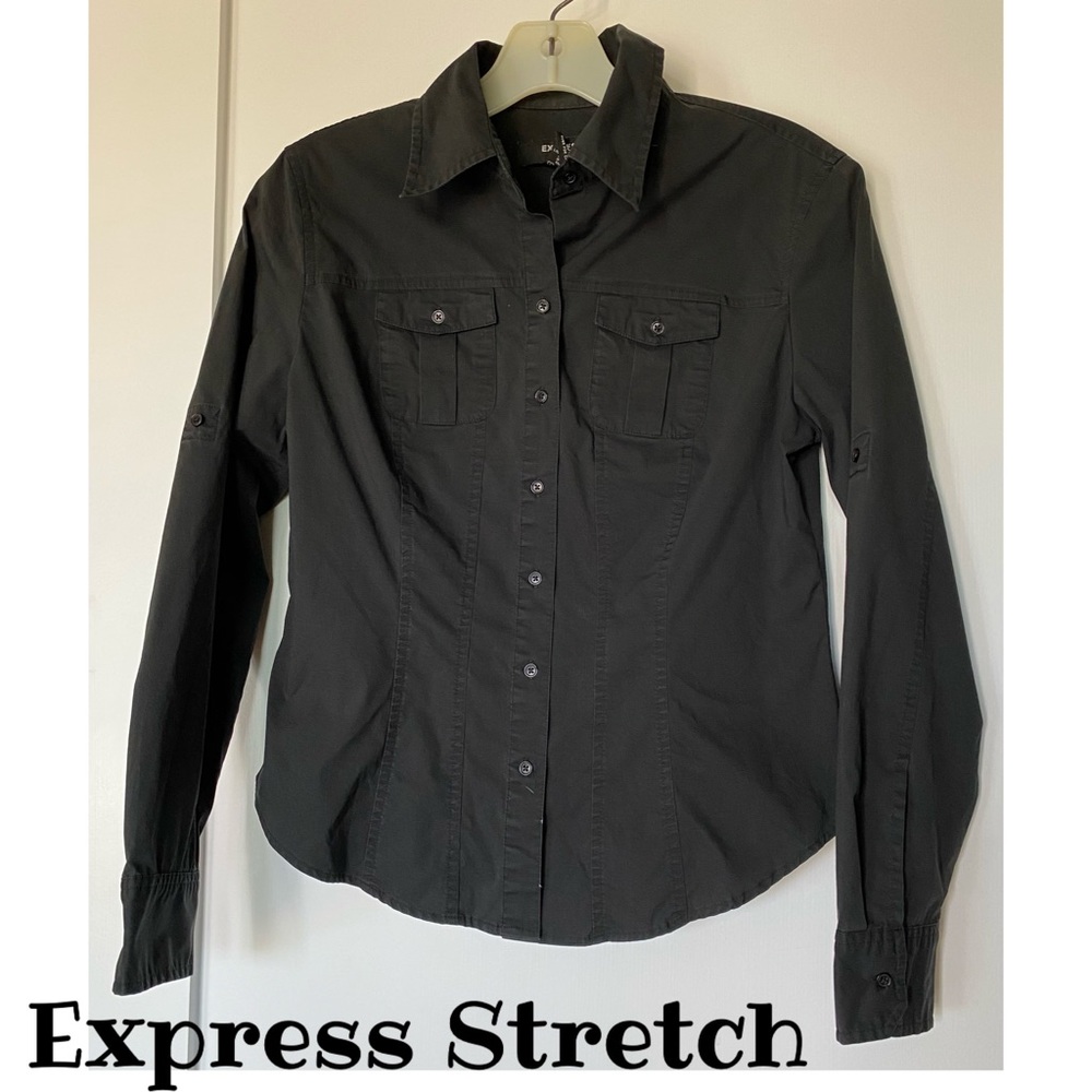 Express Stretch Black Shirt